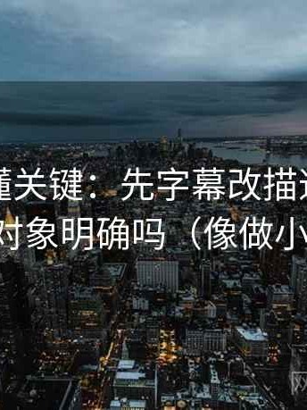 觅圈看懂关键：先字幕改描述句，再对照对象明确吗（像做小流程）
