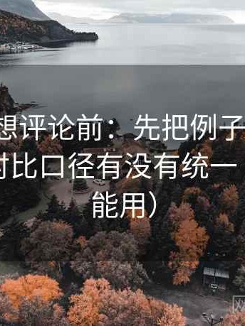 韩漫屋想评论前：先把例子标清楚，再核对对比口径有没有统一（写作也能用）